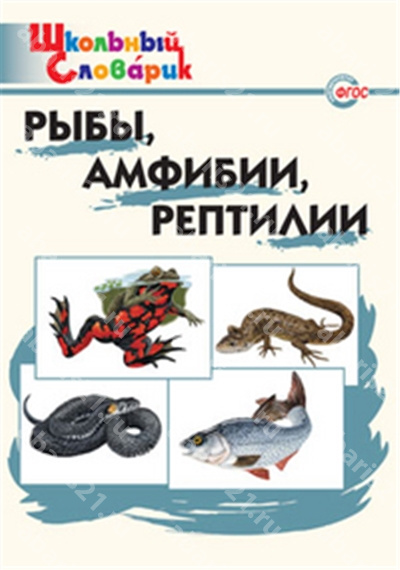 Словарь. Рыбы, амфибии, рептилии.